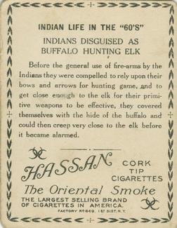 1910 Indian Life in the 60's (T73) #NNO Elk Hunting Disguised As Buffalo Back