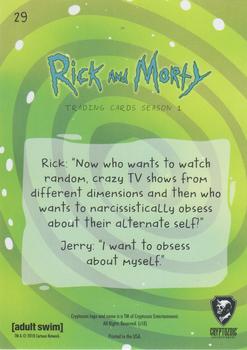 2018 Cryptozoic Rick & Morty Season 1 #29 Narcissism Back