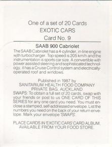 1987 Sanitarium Exotic Cars #9 SAAB 900 Cabriolet Back