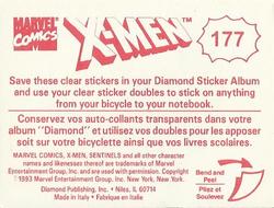 1993 Diamond X-Men Animated Series Stickers - Clear Animation #177 Beast Back