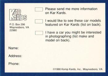 1990 Komp Kards - Kar Kards #NNO Kar Kards - Info Front