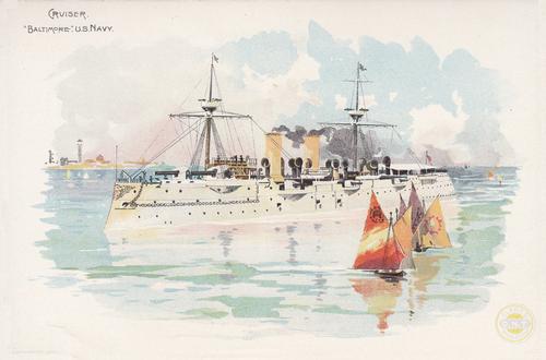 1892 Clark's Thread Warships (H618) #NNO Cruiser - Baltimore U.S. Navy Front