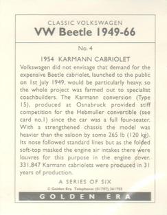 1999 Classic Volkswagen Beetle 1949-1966 #4 1954 Karmann Cabriolet Back