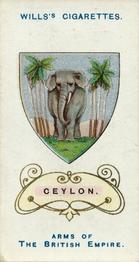 1900 Wills's Arms of the British Empire (C42) #33 Ceylon Front