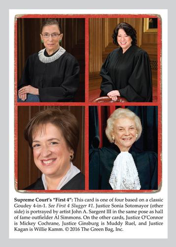 2010-18 Green Bag Supreme Court Sluggers #NNO Sonia Sotomayor Back