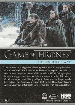 2018 Rittenhouse Game of Thrones Season 7 #10 The Spoils of War Back