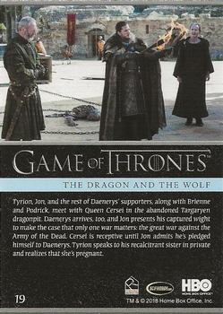 2018 Rittenhouse Game of Thrones Season 7 #19 The Dragon and the Wolf Back