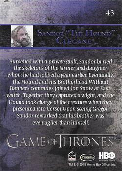 2018 Rittenhouse Game of Thrones Season 7 #43 Sandor 