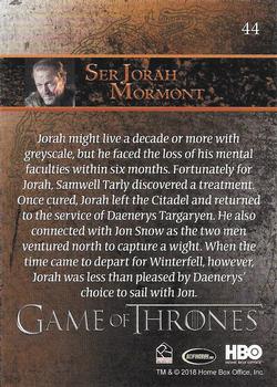 2018 Rittenhouse Game of Thrones Season 7 #44 Ser Jorah Mormont Back