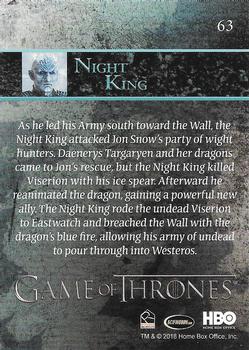 2018 Rittenhouse Game of Thrones Season 7 #63 Night King Back