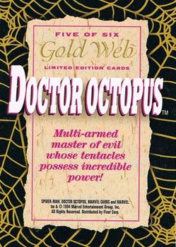 1994 Fleer The Amazing Spider-Man - Gold Web Foils (Walmart) #5 Doctor Octopus Back