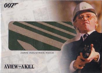 2007 Rittenhouse The Complete James Bond 007 - Costume Relics #RC9 Zorin Industries Patch Front