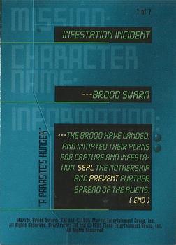 1997 Fleer Spider-Man - Marvel OverPower Mission Infestation Incident #1 Brood Swarm - 