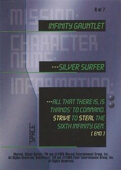 1997 Fleer Spider-Man - Marvel OverPower Mission Infinity Gauntlet #6 Silver Surfer - 