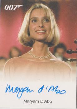 2004 Rittenhouse The Quotable James Bond - Full Bleed Autographs #NNO Maryam d'Abo Front