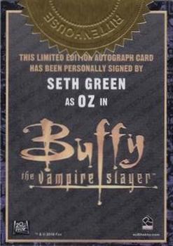 2017 Rittenhouse Buffy The Vampire Slayer 3 - Autographs #NNO Seth Green as Oz Back