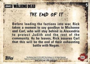 2018 Topps The Walking Dead Season 8 #5 The End Of It Back