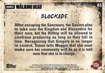 2018 Topps The Walking Dead Season 8 #85 Blockade Back