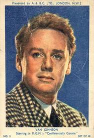 1953 A&BC Film Stars Series 1 #3 Van Johnson Front