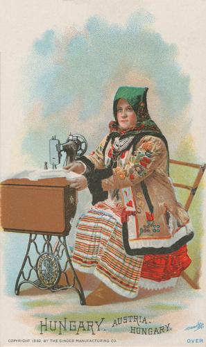 1892 Singer Sewing Costumes of All Nations (H639) #NNO Hungary  (Austria-Hungary) Front