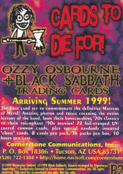 1999 Cornerstone Ozzy Osbourne & Black Sabbath #P2 Black Sabbath Back