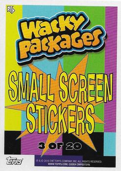 2018 Topps Wacky Packages Go to the Movies - Small Screen Stickers #3 Oldage Mutant Nasty Turkeys Back