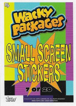 2018 Topps Wacky Packages Go to the Movies - Small Screen Stickers #7 My Spittle Pony Back