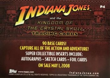 2008 Topps Indiana Jones and the Kingdom of the Crystal Skull - Promo #P4 Dr. Jones and Company Back