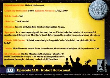 2018 RRParks Mystery Science Theater 3000 Series One - Experiments #10 Experiment 110: Robot Holocaust Back
