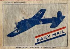 1942 Daily Mail Airplanes - Overseas Black Back 1000 #NNO Armstrong Whitworth Front