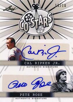 2014 Leaf Pop Century - Co-Stars Dual Signed Silver #CS-9 Cal Ripken Jr. / Pete Rose Front