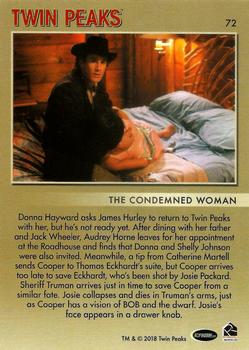 2018 Rittenhouse Twin Peaks #72 The Condemned Woman Back
