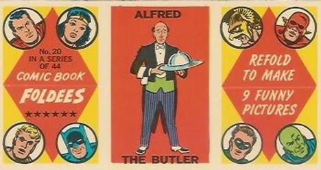 1966 Topps Comic Book Foldees #20 Alfred the Butler / Blackbeard the Pirate / Hoppy the Kangaroo Front