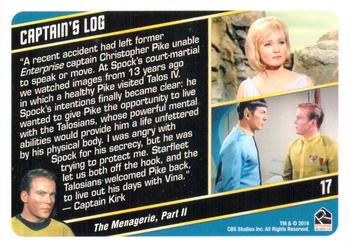 2018 Rittenhouse Star Trek The Original Series The Captain's Collection #17 The Menagerie, Part 2 Back