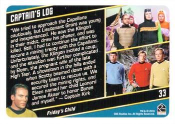 2018 Rittenhouse Star Trek The Original Series The Captain's Collection #33 Friday's Child Back