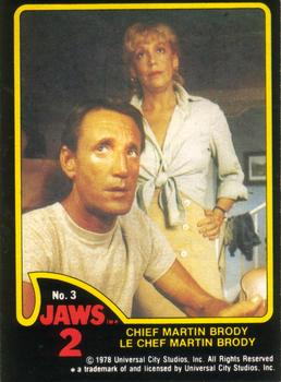 1978 O-Pee-Chee Jaws 2 #3 Chief Martin Brody Front