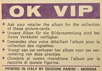 1973 Panini OK VIP #72 Alfred Hitchcock Back