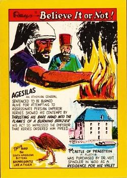 1970 Fleer Ripley's Believe It Or Not #NNO Agesilas an Athenian General Front