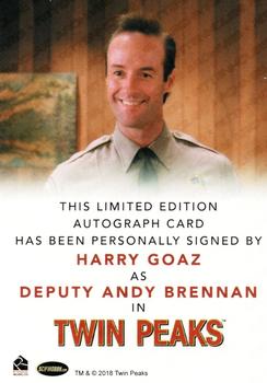 2018 Rittenhouse Twin Peaks - Autographs Classic #NNO Harry Goaz Back