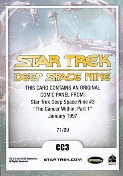2018 Rittenhouse Star Trek Deep Space Nine Heroes & Villains - Archive Cut Comic Cards #CC03 The Cancer Within: Part 1 Back