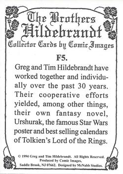 1994 Comic Images Hildebrandt Brothers III - Foil #F5 Greg and Tim Hildebrandt have worked ... Back