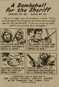 1959 Master Vending A Bombshell for the Sheriff (Robin Hood) #10 The Hunchback's Wager... Back