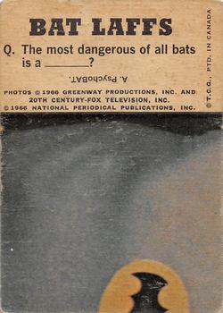 1966 O-Pee-Chee Batman Bat Laffs #55 The Penguin Back