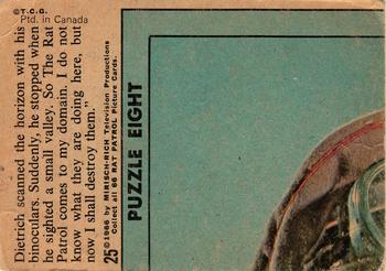 1966 O-Pee-Chee Rat Patrol #25 Dietrich scanned the horizon with his binoculars Back