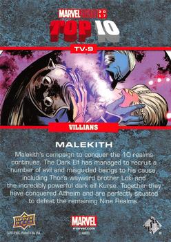 2017 Upper Deck Marvel Annual - Top 10 Villains #TV-9 Malekith Back