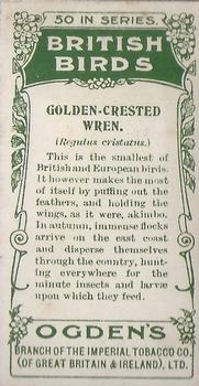 1905 Ogden's British Birds #28 Golden-Crested Wren Back