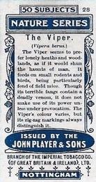 1909 Player's Nature Series #28 Viper Back