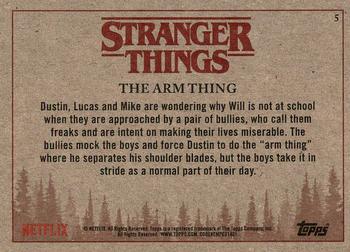 2018 Topps Stranger Things #5 The Arm Thing Back