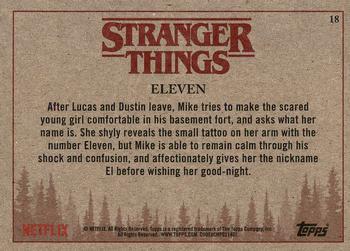 2018 Topps Stranger Things #18 Eleven Back