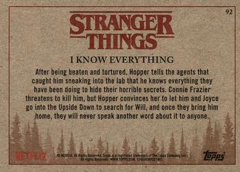 2018 Topps Stranger Things #92 I Know Everything Back